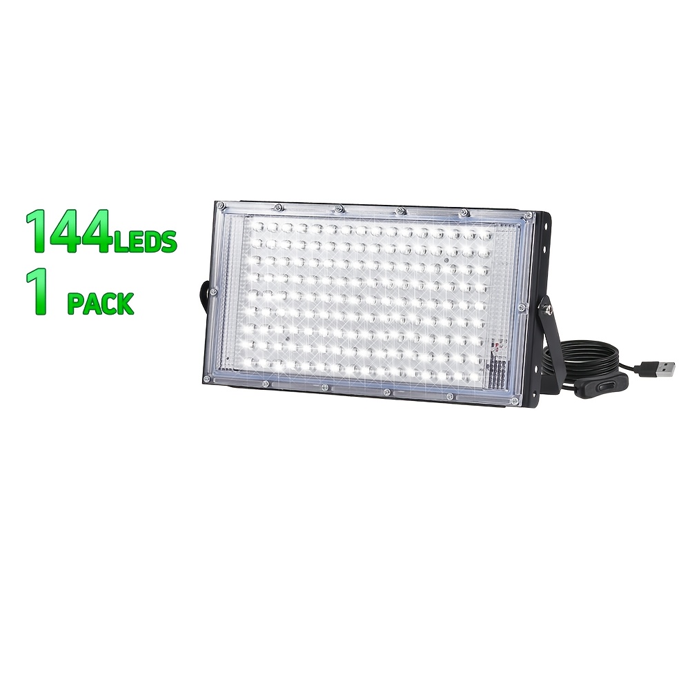 Image of 1/2/3pcs Pack 50/96/144 Leds Flood Light, Led Shop Light Control, 5v, Usb Plug, Multiple Installation , 6000k Garage, Warehouse, , Construction