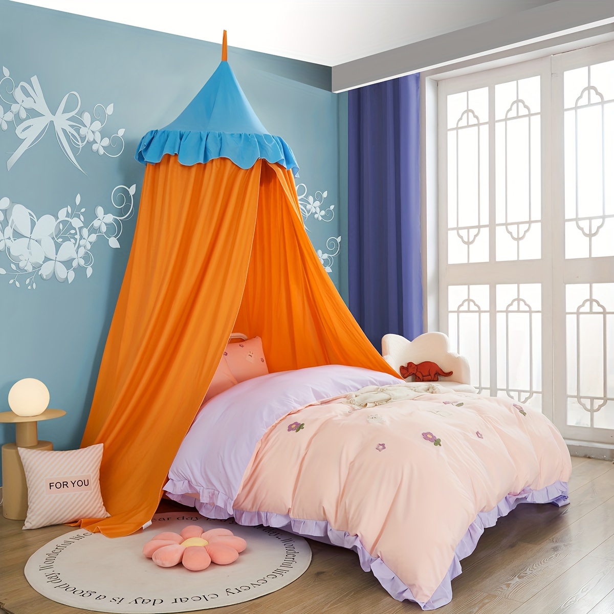 Chic French-style Bed Canopy - Light-blocking, Hand-washable Polyester ...