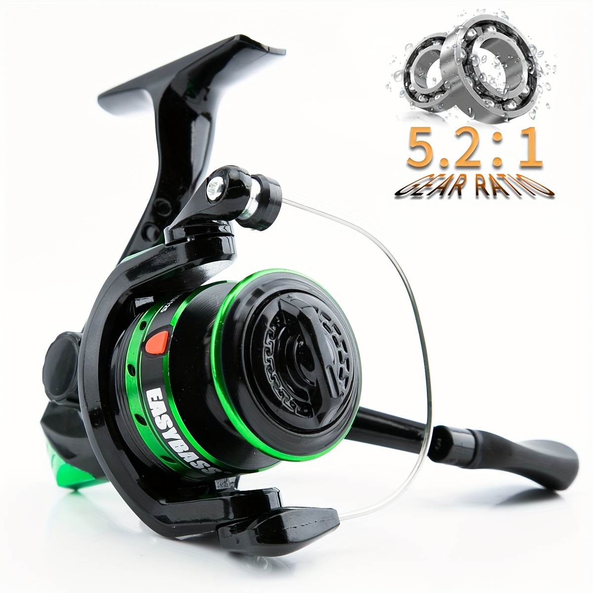 

Lightweight Reel With Spool, 5.2:1 Gear Ratio - Aluminum Alloy & Abs Construction For Hunting And Fishing