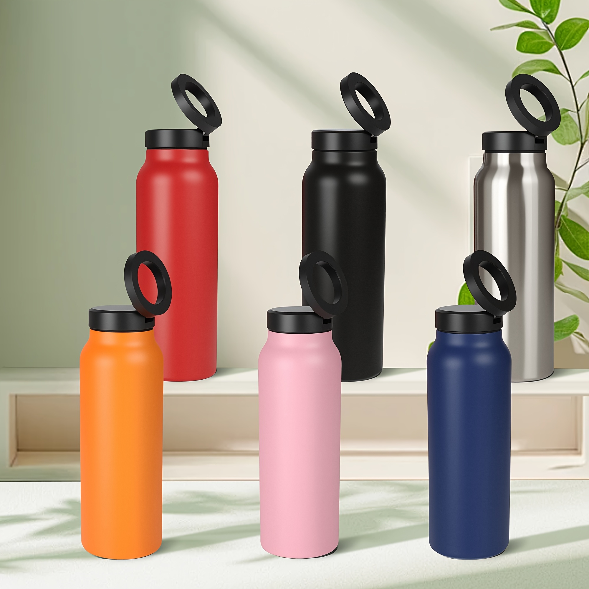 710ml 26o 960ml 34o stainless steel magnetic sports water bottle 24 hours cold 12 hours hot leak proof lid with handle and straw   gym   travel great gift for all ages 1