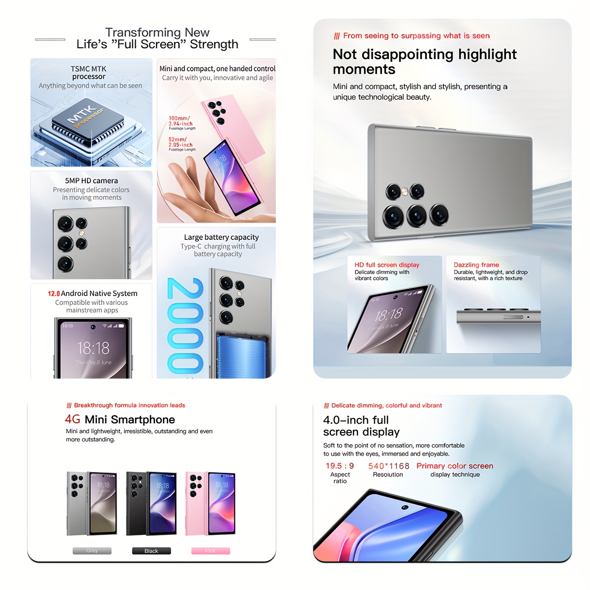2025 NEW 4G Network Mini Smartphone 4.0