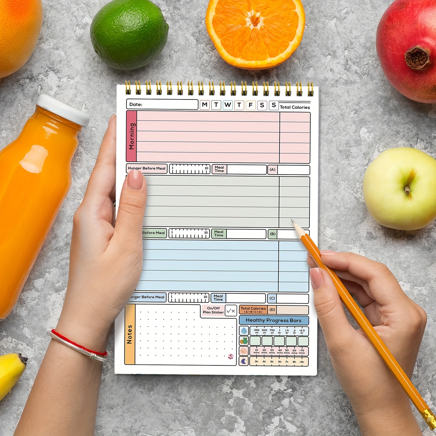 

Compatible Recipe Diet Journal Planner, , 52 Sheets Double-sided Use