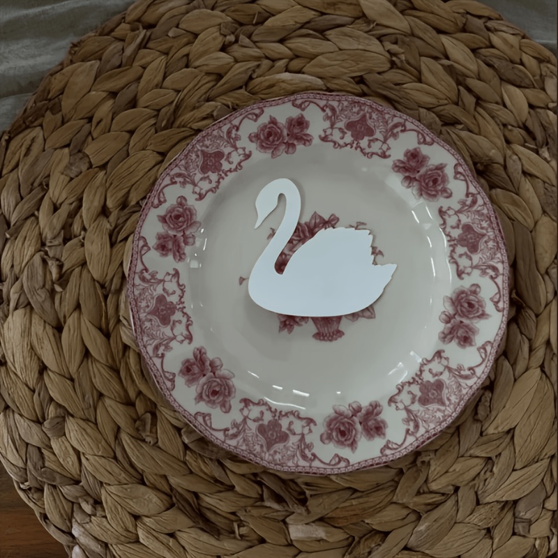TEMU Blank Swan Table Card For Guest Seat Wedding Engagement Party Supplies Bridal Shower Decoration Elegant Birthday Festival, Halloween, Christmas