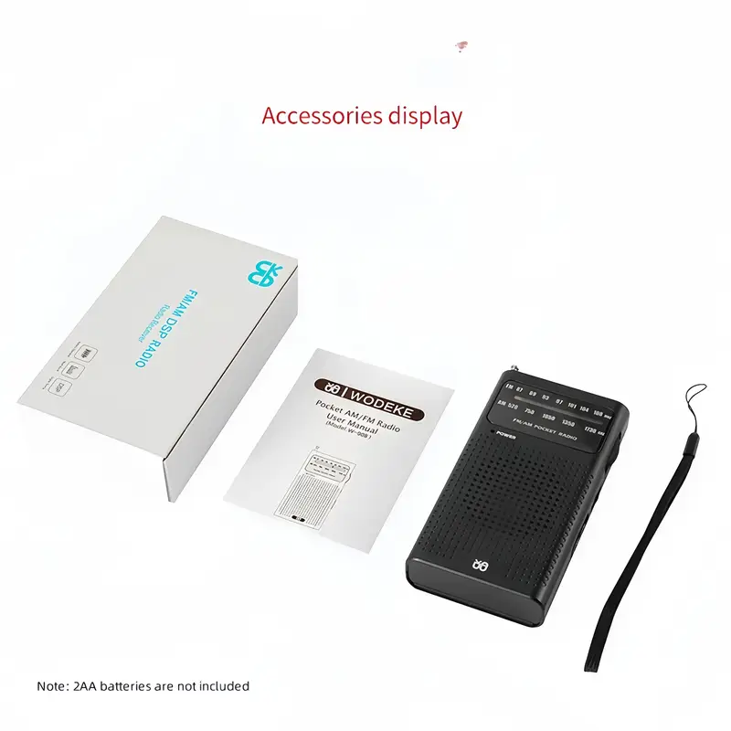 Radio AM/FM Portátil De Bolsillo – Con Pilas AA, Altavoz De Graves Y Conector Auriculares – Ideal Para Casa, Paseos Y Emergencias