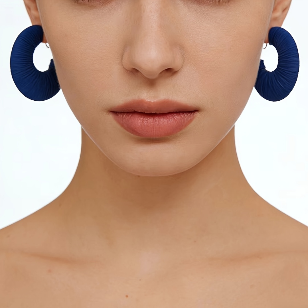 Women's Bohemian Style Circular 3D-Printed Acrylic Earrings