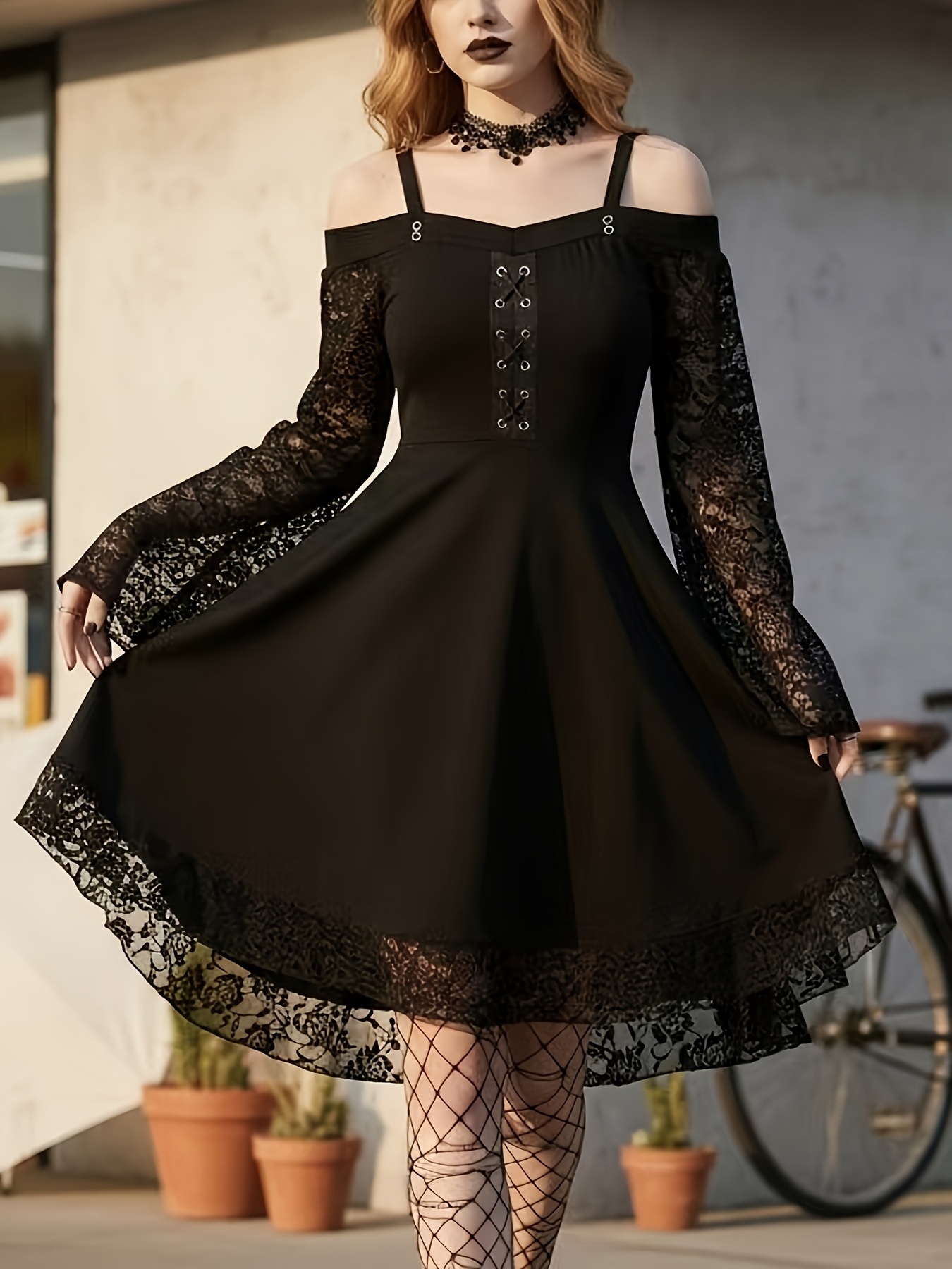 gothic punk clothing sold on Temu United States
