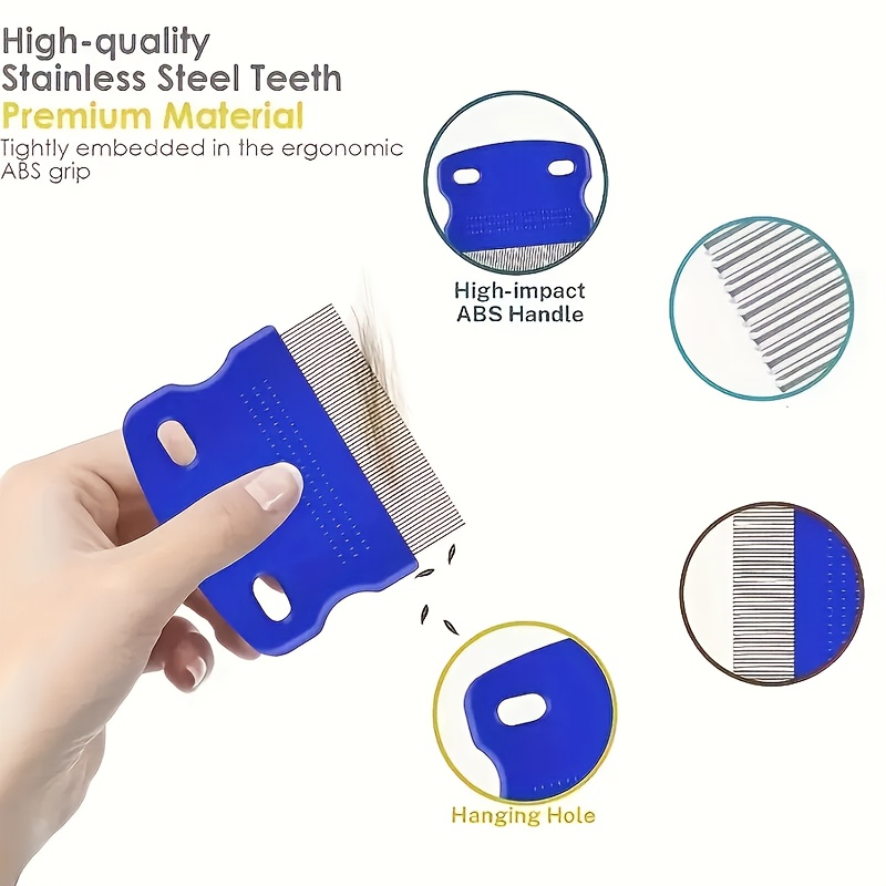 7 piece flea and lice comb set stainless steel double sided pet grooming tool suitable for detangling small dogs and cats tear stain removal and hair removal products dog grooming comb dog grooming supplies and accessories ergonomic
