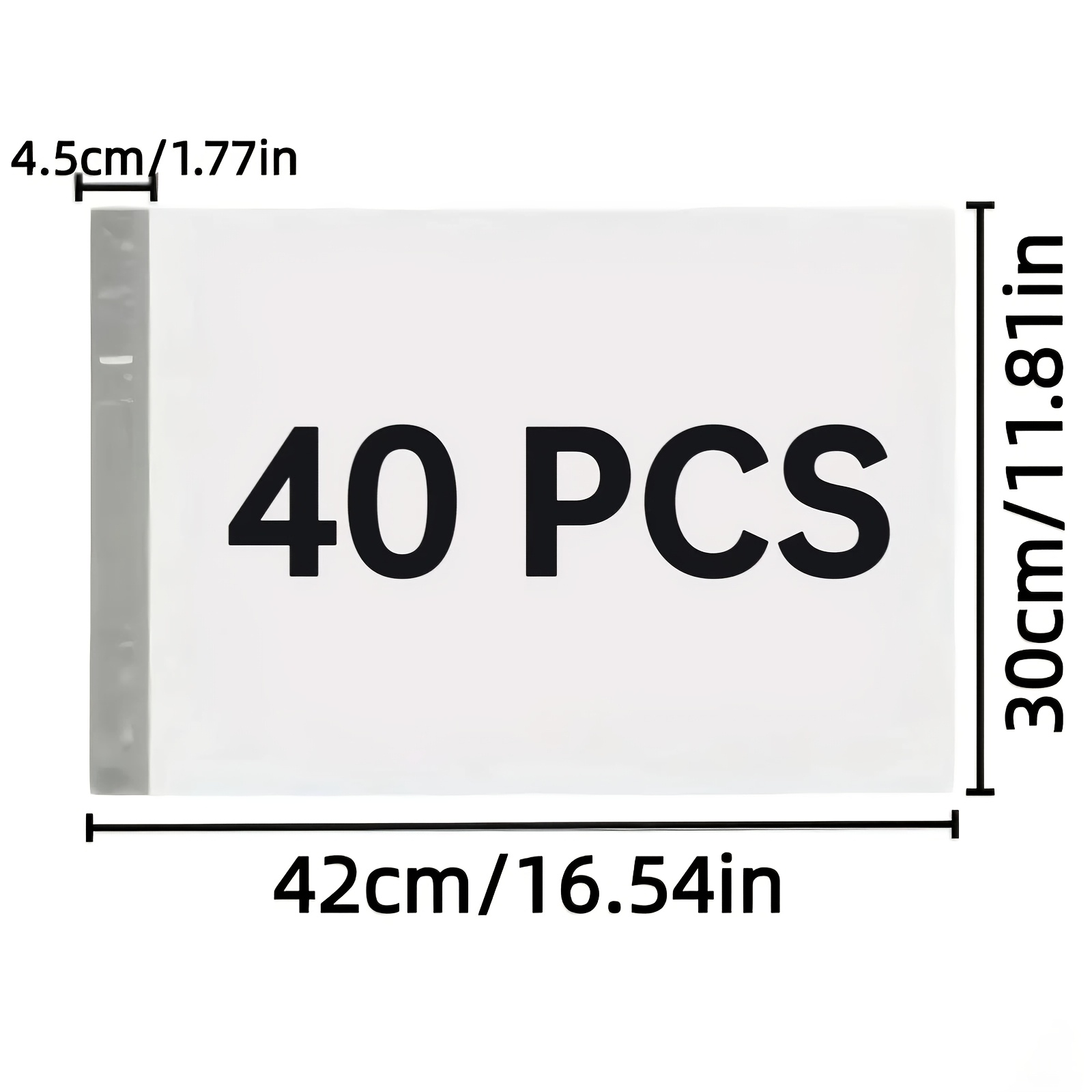 TEMU 40 Extra-large White New-material Courier Bags, Available In 3 Large Sizes: 17.72*23.62 / 14.96*20.47 / *16.54 Inches. The Upgraded New Pe