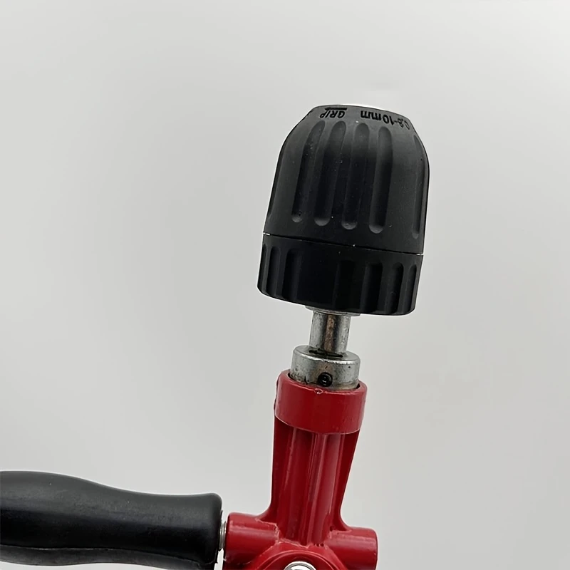 613531 hand crank mechanical drill 10 tapping machine with black rubber grips multifunctional punching tool for diy crafts carpentry and model making details 3