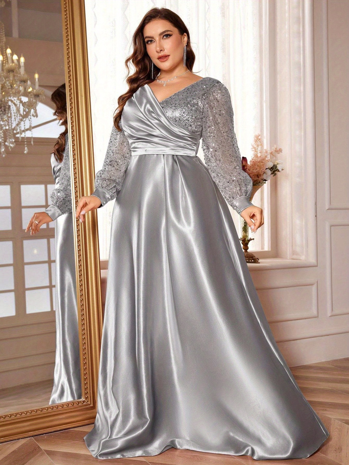 black maxi evening dress plus size ZAPAKASA Women Grey Blue Off the Shoulder Chiffon Plus Size Long Mother of  the Bride Dress Sheath Shawl Square Neck Prom Dress