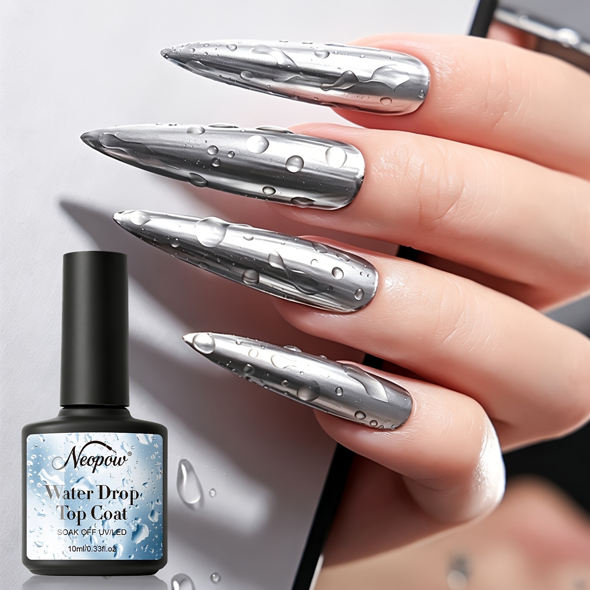 Image of Neopow Water 10ml - Stunning 3d Water Drop Nails, Glossy And /led Gel, Suitable For Daily And Party Nail Art, Fashionable Nail Art Special "water " For Nail Design