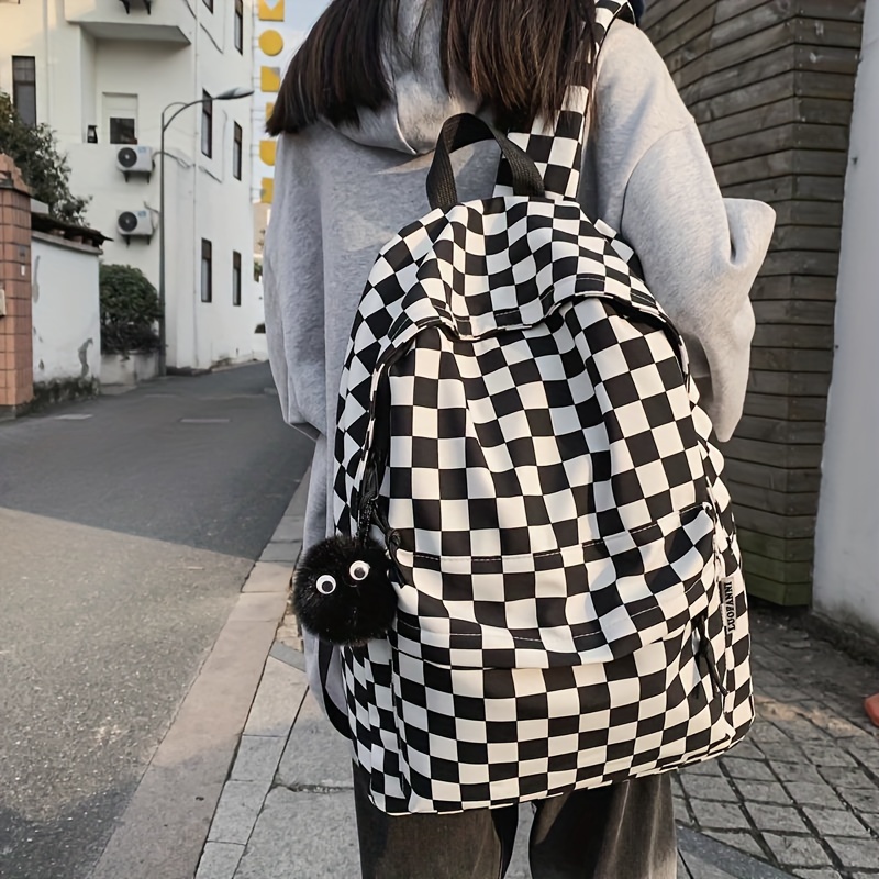 Top Checkered Backpack