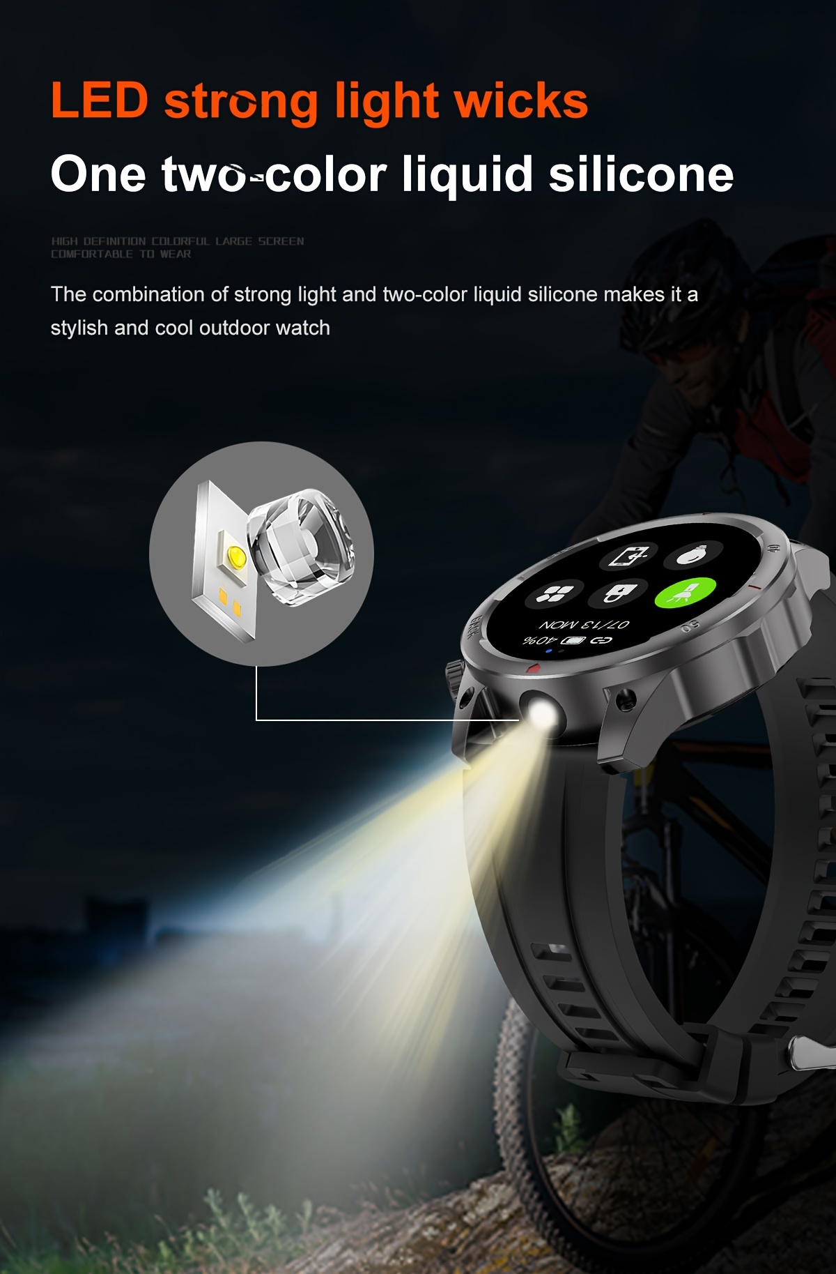 Men's Smartwatch HD LED Display, AI Voice Assistant, Wireless Calling, GPS Tracker, Compass, Fitness Tracker with Stainless Steel/Silicone Band_voghion.com