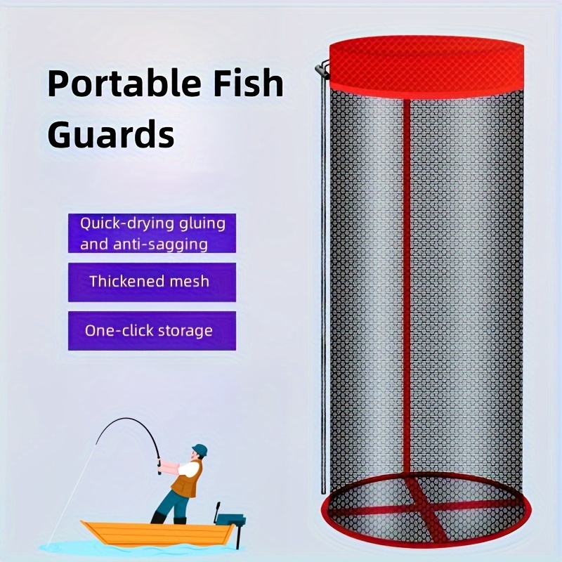 Portable Fish Protection Net Bag Foldable Fishing Net - Temu