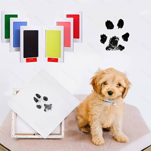 touchless ink pad suitable for safe footprint handprint pet stamping instant black ink for registration adoption veterinary records temporary tattooing hygienic no contact ink pad for clinic use