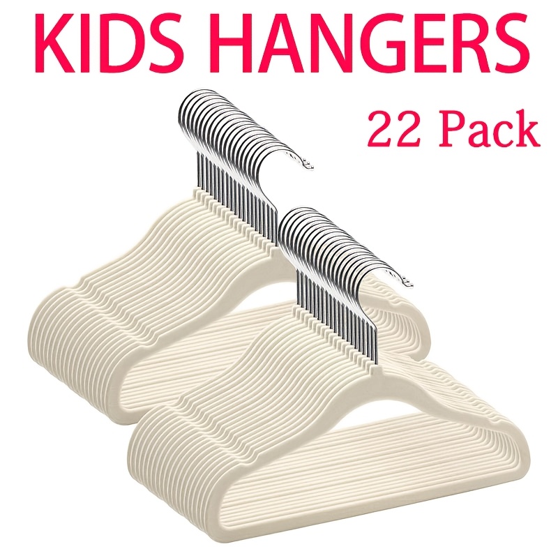 Image of 22/52 Pack Kids Hangers Kids Velvet Hangers Infant Hangers For Closet Non Slip Hangers
