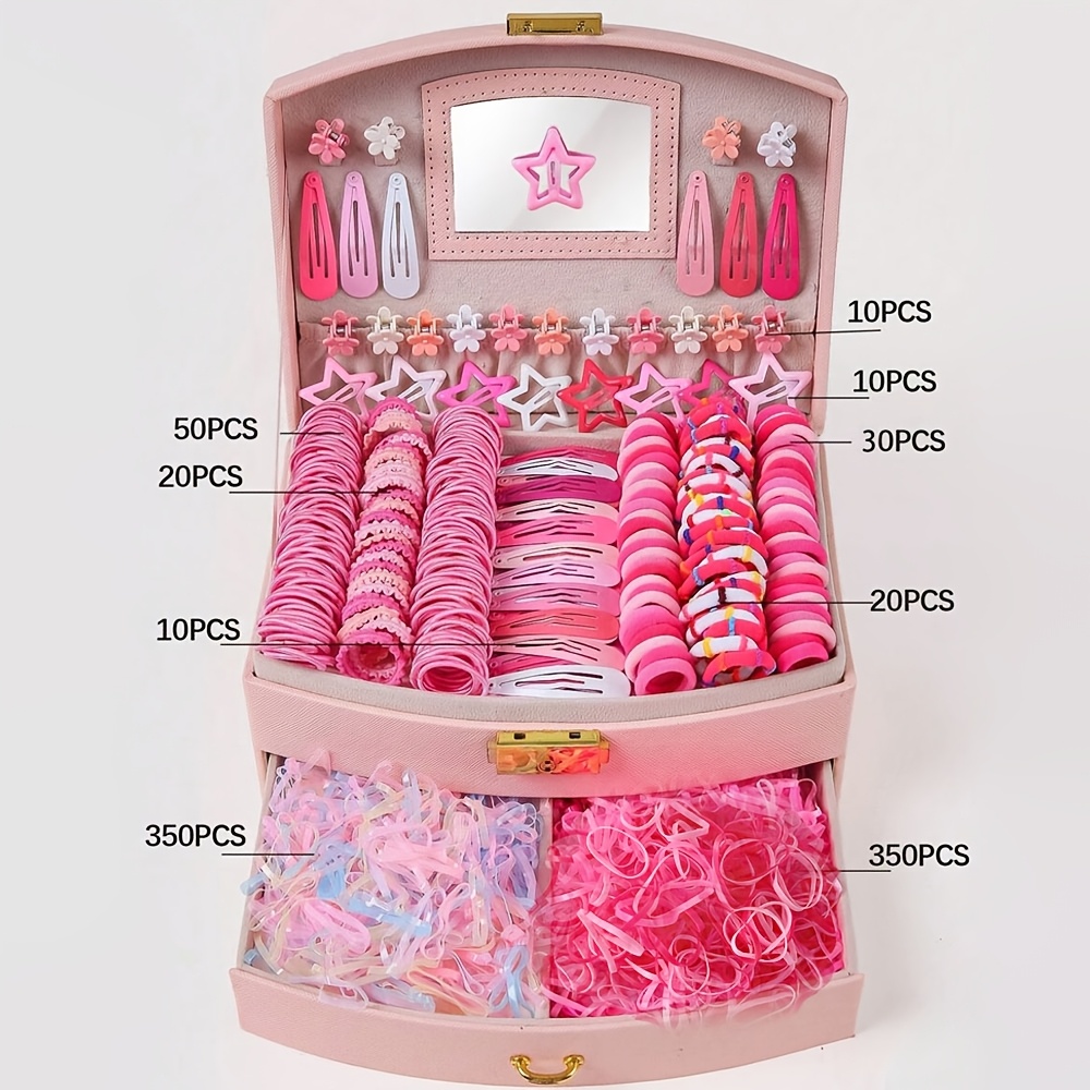 850pcs Princess Style Hair Accessory Set
