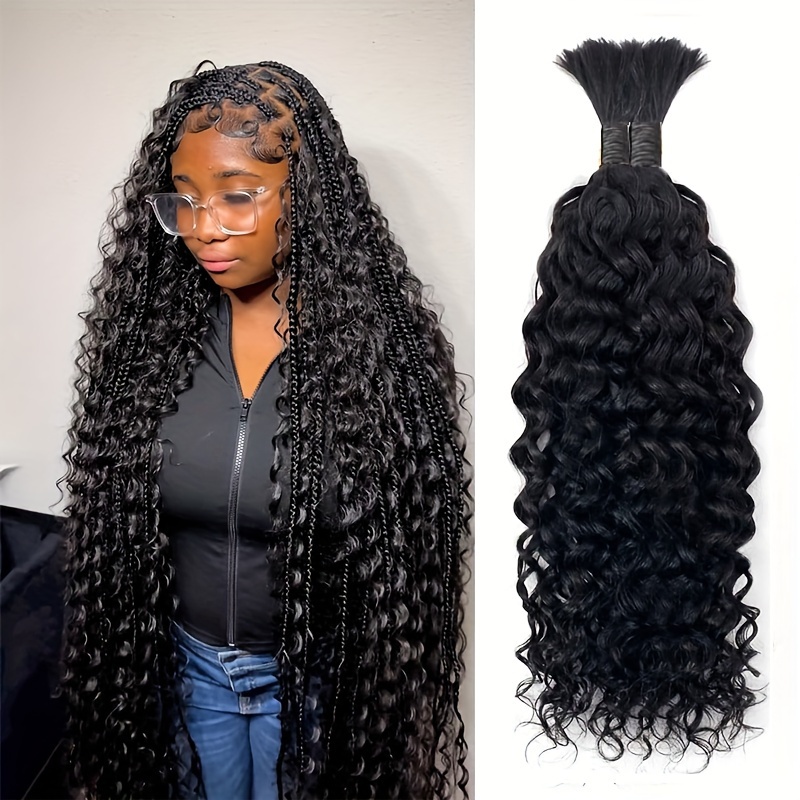 Microbraids with wet and wavy weave