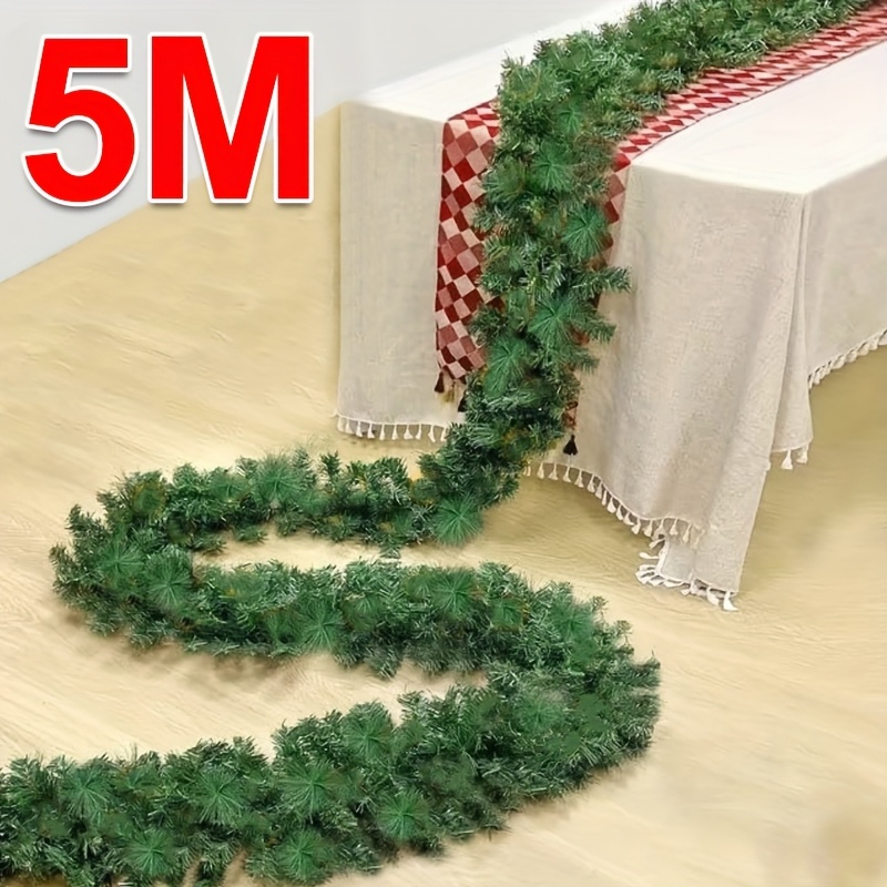 TEMU 430 Tips 16ft Christmas Garland Decorations Fireplace Artificial Wreath