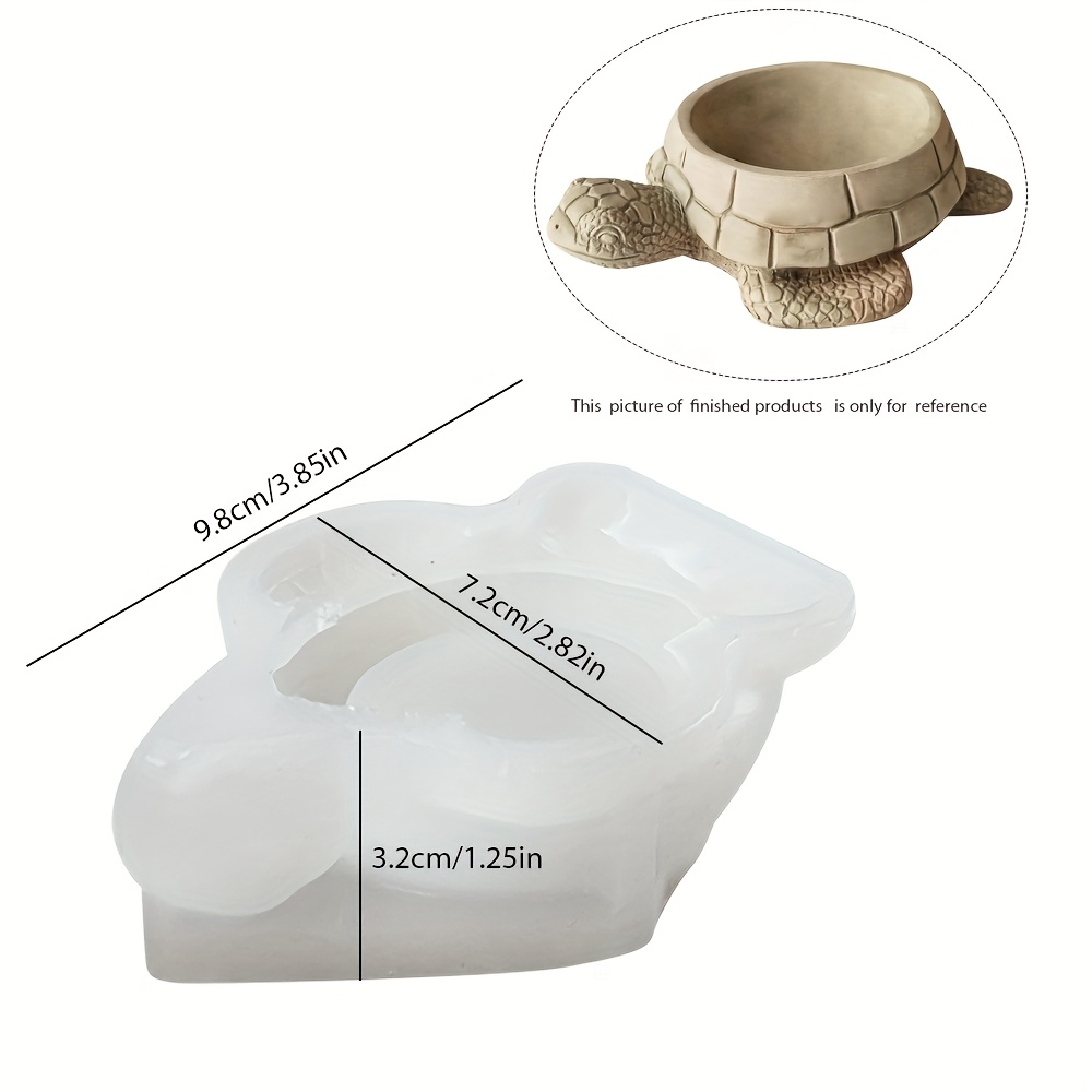 Size Turtle Silicone Mold, Turtle-shaped Silicone Candle Holder Mold For Succulents, Epoxy Resin Plaster Concerete Crafts, Silicone Storage Box Mould For Diy Crafts, Home Decoration