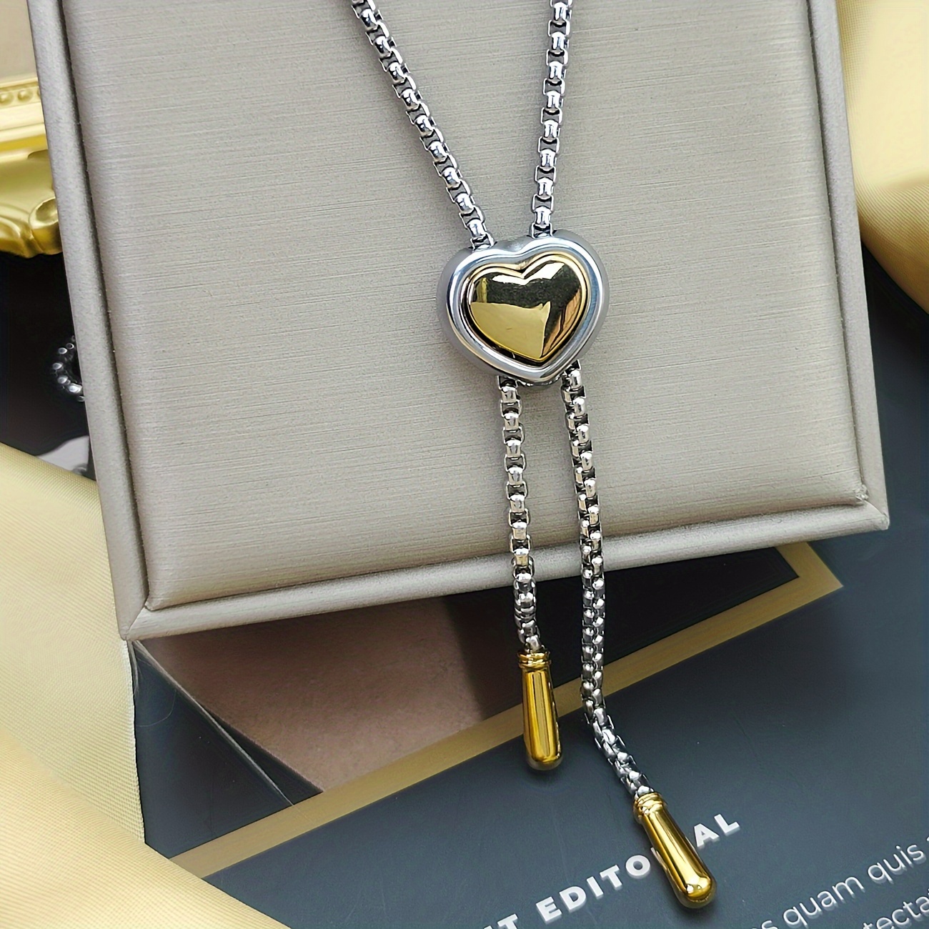 

Steel Pendant Necklace - - Y- For Women, Or