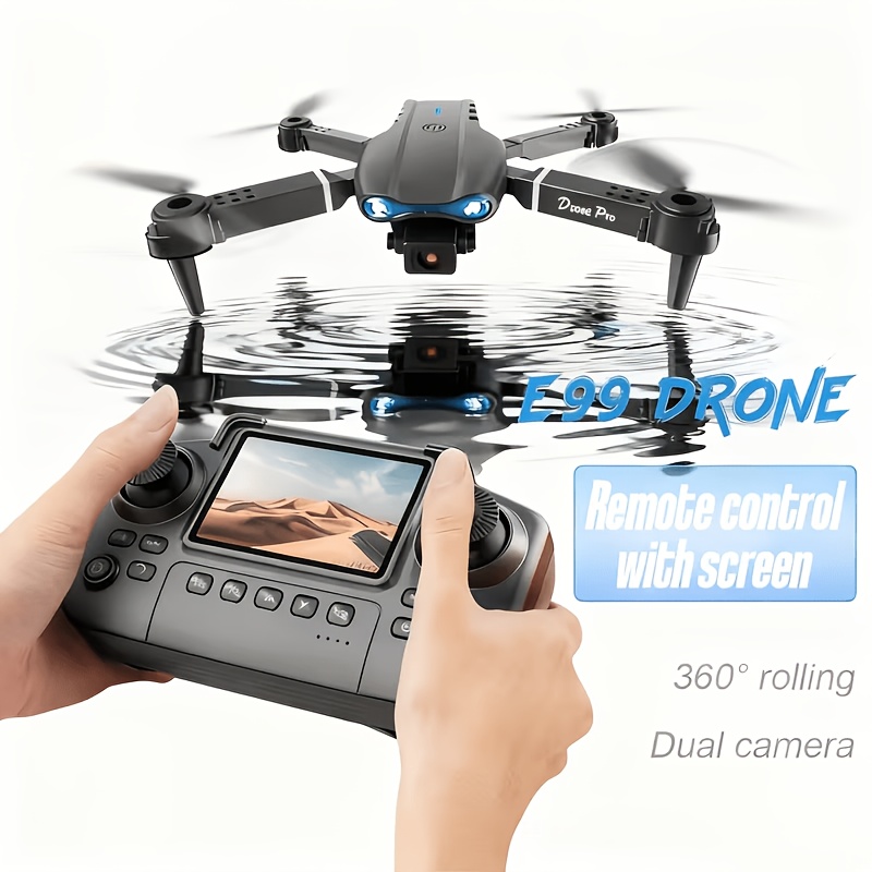 TEMU 2026 New Large Screen Drone Max Upgrade, 4k Professional Drone, High-definition Screen And Dual Cameras, Obstacle Avoidance And Brushless Drone,