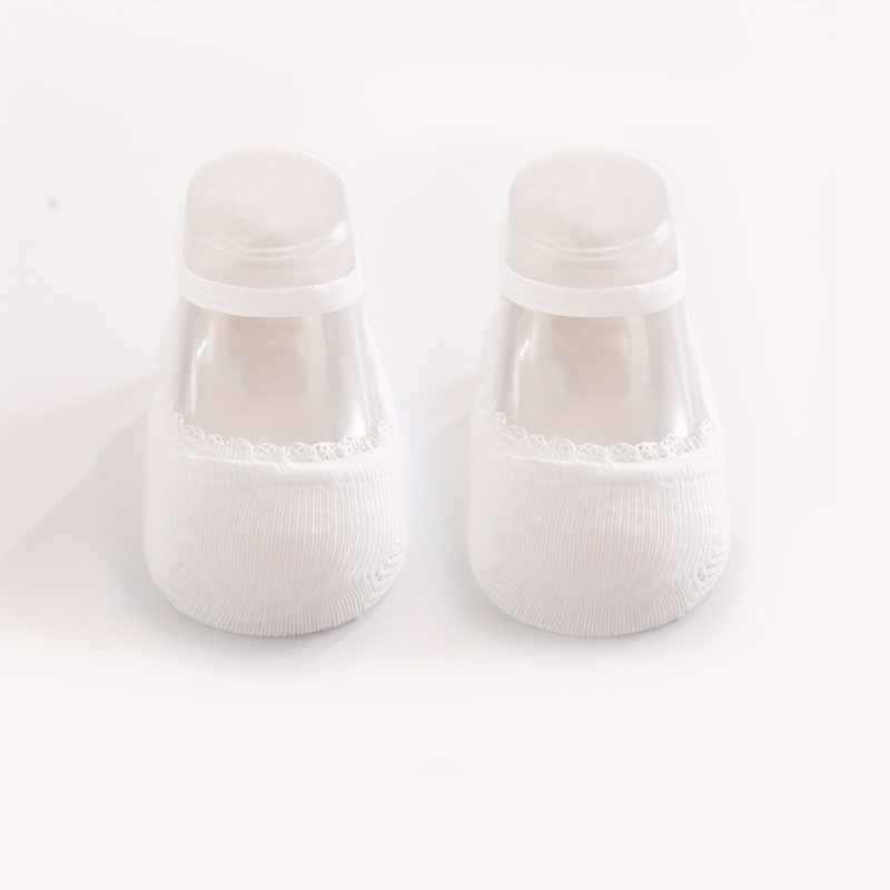 Set Of 1 Pair, Lace Boat Socks For Girls, Breathable And Non-slip Socks With Straps For Babies, Perfect For Matching With Dresses