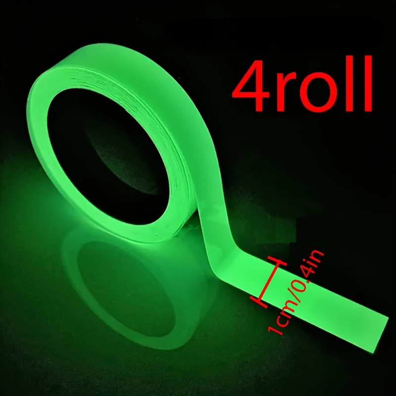 TEMU 4 Rotoli = 12 - Nastro , Materiale Acrilico, Progettato Specificamente per la Marcatura di Aree di come Scale, Uscite e Interruttori. per
