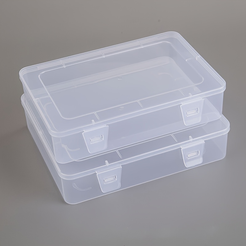 

[ ] 1pc Clear Rectangular Plastic Storage Box Lid - For Stickers, , , & Organization