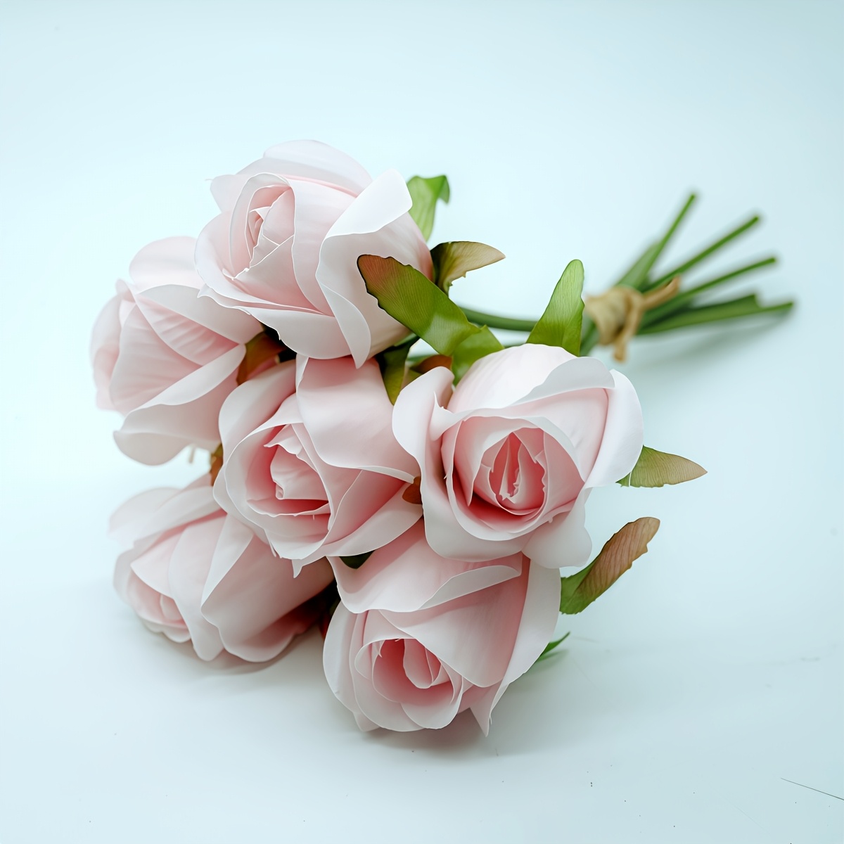 TEMU 6 pezzi di fiori artificiali, bouquet di rose artificiali, fiori finti a gambo in tessuto, eleganti centrotavola per la casa, per matrimoni,
