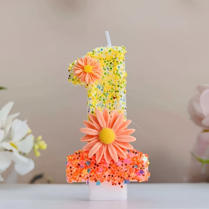 Image of Flowers Birthday Number Candles Festival Party Supplies Cake Decoration Atmosphere Candles, Christmas, Halloween