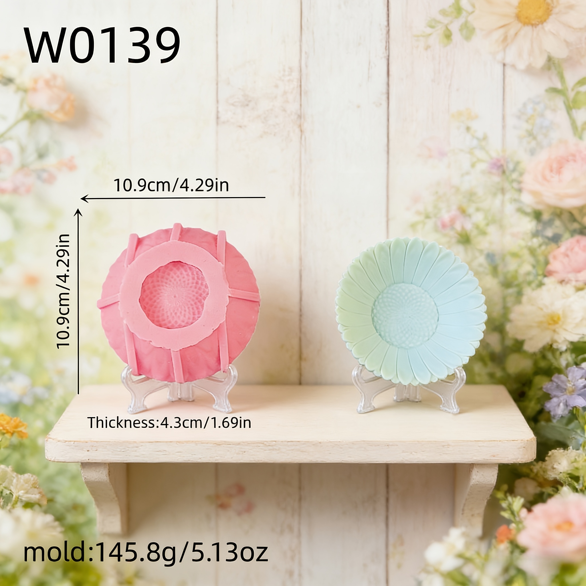 Image of Resin Silicone Mold Sunflower Bowl Storage 3d Decorative Silicone Mold Diy Candle Silicone Mold Gypsum Decorative Silicone Mold Home Decoration Epoxy Resin Mold