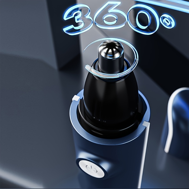 feiyba cordless ear nose hair trimmer for men women   double   design usb battery powered with   portable grooming tool for home use portable nose hair trimmer sleek metallic   Product details 5