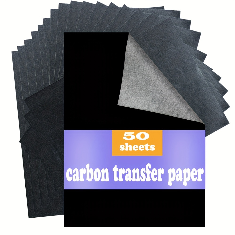 

50 Sheets Black A4 Carbon Copy Paper For Tracing And Transfer, Single Side, Reusable With Clear Imaging - Ideal For Drawing And Crafts