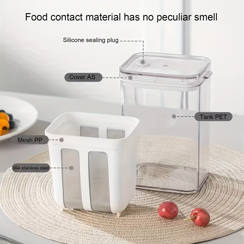 1pc reusable   strainer with ultra fine mesh   plastic kitchen tool for homemade yogurt cheese nut milk juice tea and coffee cold extraction filtration food grade design liquid filtration tool     plastic details 3