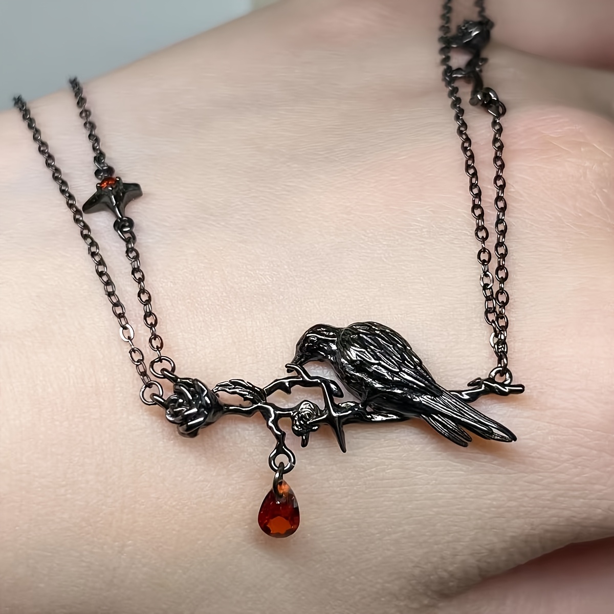 Vintage Boho Inspired Gothic Pendant Necklace