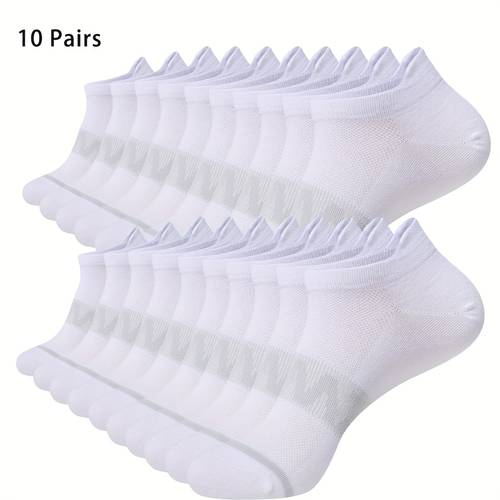 10 pair daily work casual and sports short socks for men and women thin quick drying breathable low cut running socks