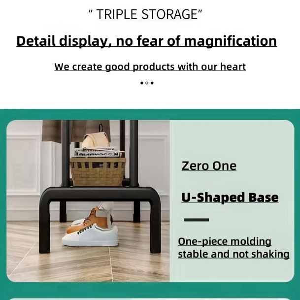 popular   stainless steel multi functional wardrobe clothes rack space saving design easy assembly with shelves and hooks portable clothing rack for balcony dorm bedroom Product details 16