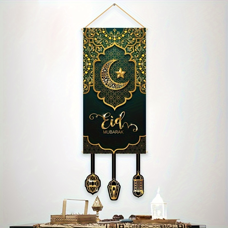 Ramadán Kareem Decoración 6Pack Islam Eid Ramadán Mubarak colgante de  madera hueca para manualidades Eid Mubarak Decoración para el hogar,  suministros