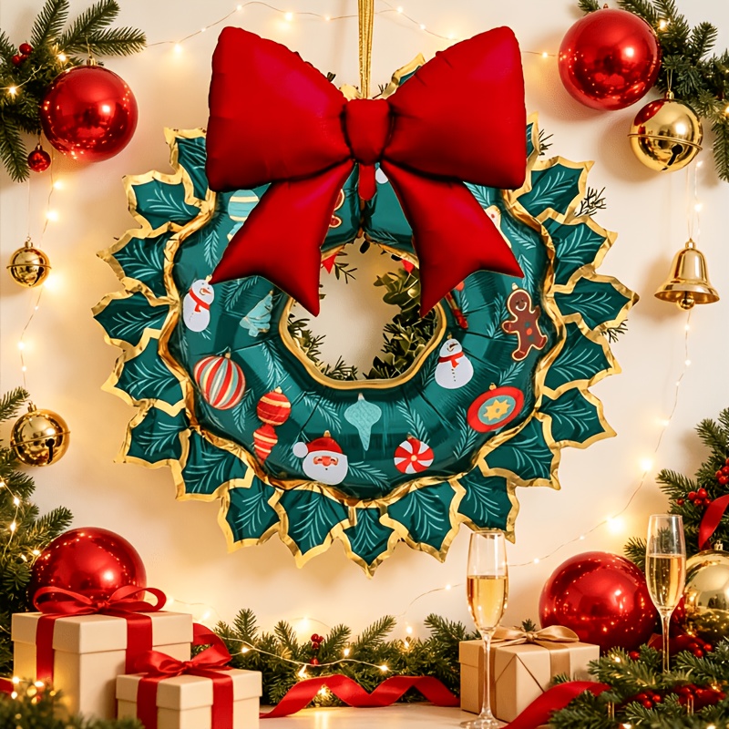 TEMU Set palloncini a forma di con natalizio in lamina per feste a tema natalizio, inclusi 1 palloncino a forma di e 1 palloncino a forma di , adatti
