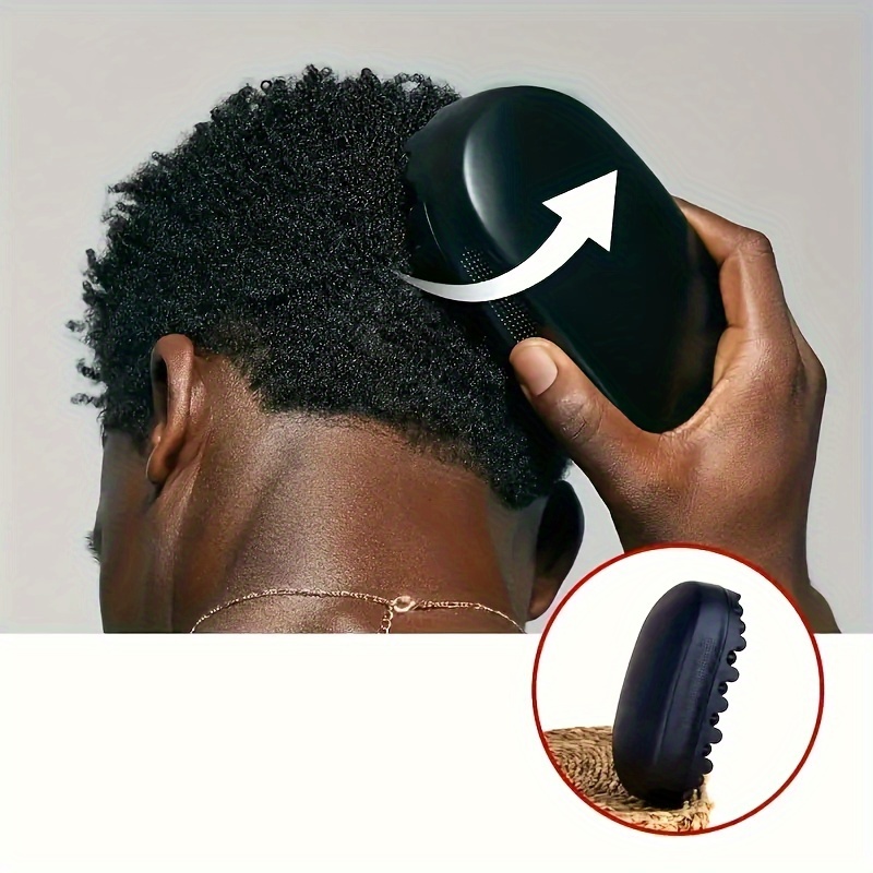 a black hairbrush featuring a twisted afro comb this washable and durable curly hair sponge comb is ideal for all hair types and serves as a hair styling tool Product details 7