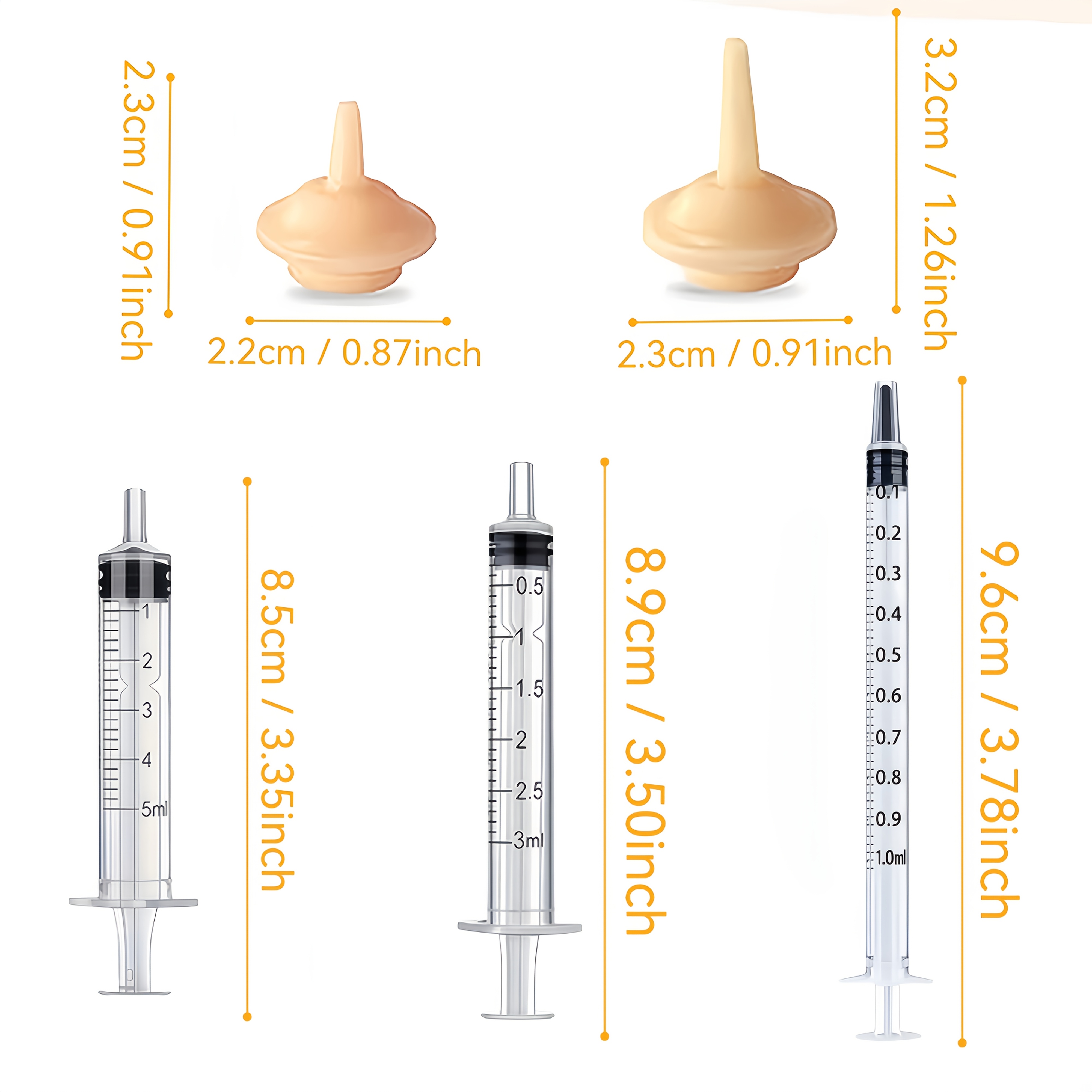 1 Set Reusable Pet Feeding Kit with Feeding Tube & Syringe - Adjustable Measurement Markings (mL/cm) Kittens, Puppies, Rabbits, Squirrels - Dose Indicator System for Small Animals & Wild Care