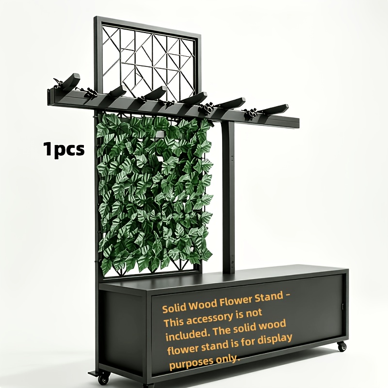 TEMU 1pc Of High-end Artificial Green Foliage Fence, Made Of Weather-resistant Plastic. Outdoor Privacy Decorative Wall Panel With Lifelike,