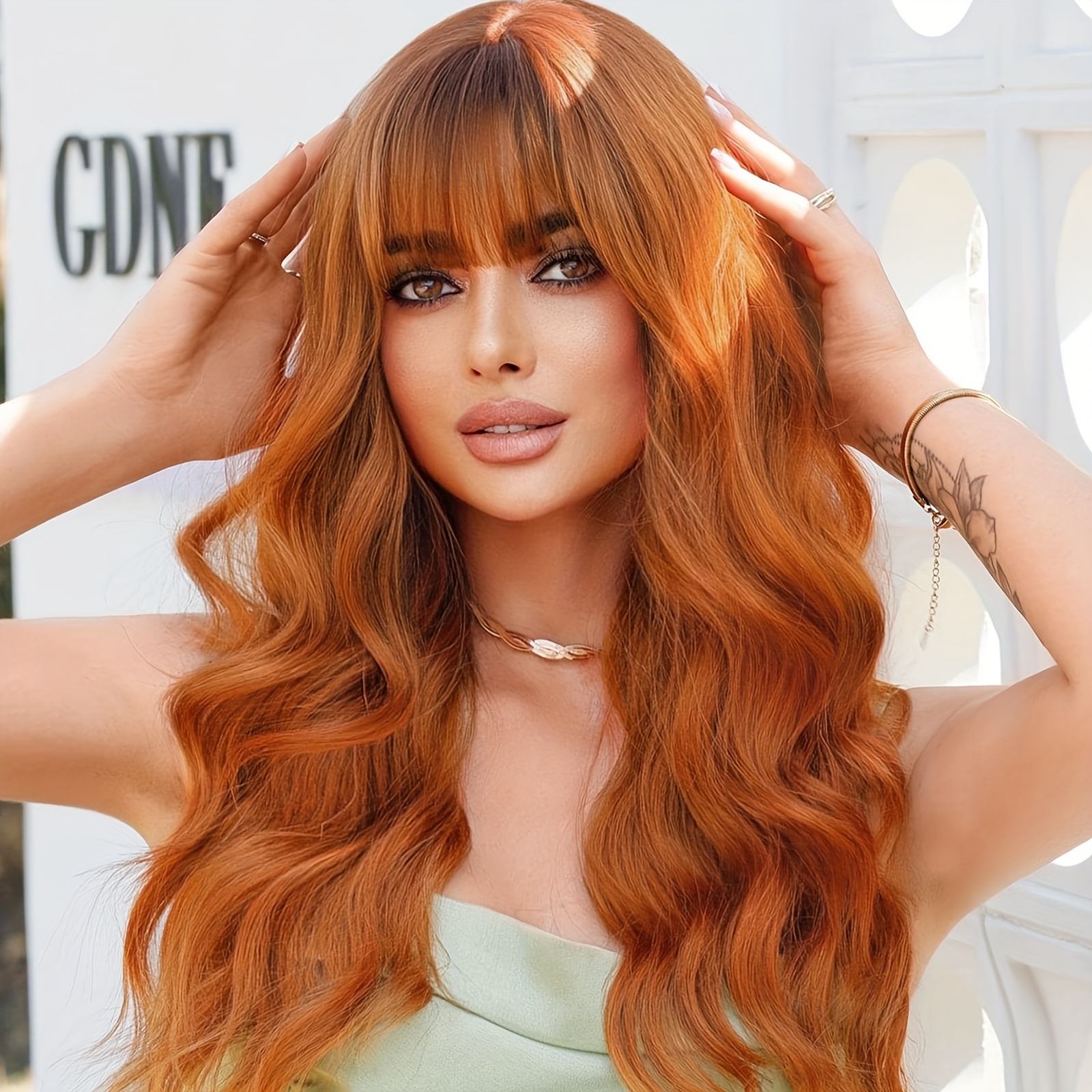 Red Hair Long Orange Wigs Shiny Ginger Body Lace Wig Slayyyyyy?