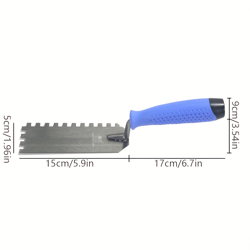 Notched Trowel, Square Notched Floor Trowel, 6mm Notch, Handle