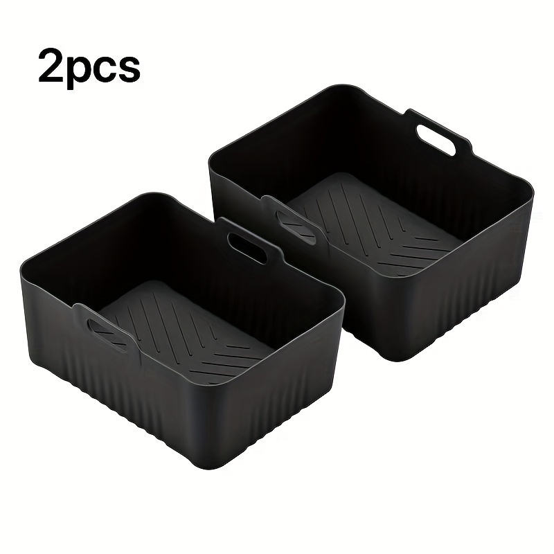 Image of 2pcs, Silicone Baking Tray Suitable For Air Fryers, Suitable For Af400eu, Af451eu, Etc. In Air Fryers, Ovens, And Microwaves When It Has A Non Stick Surface.