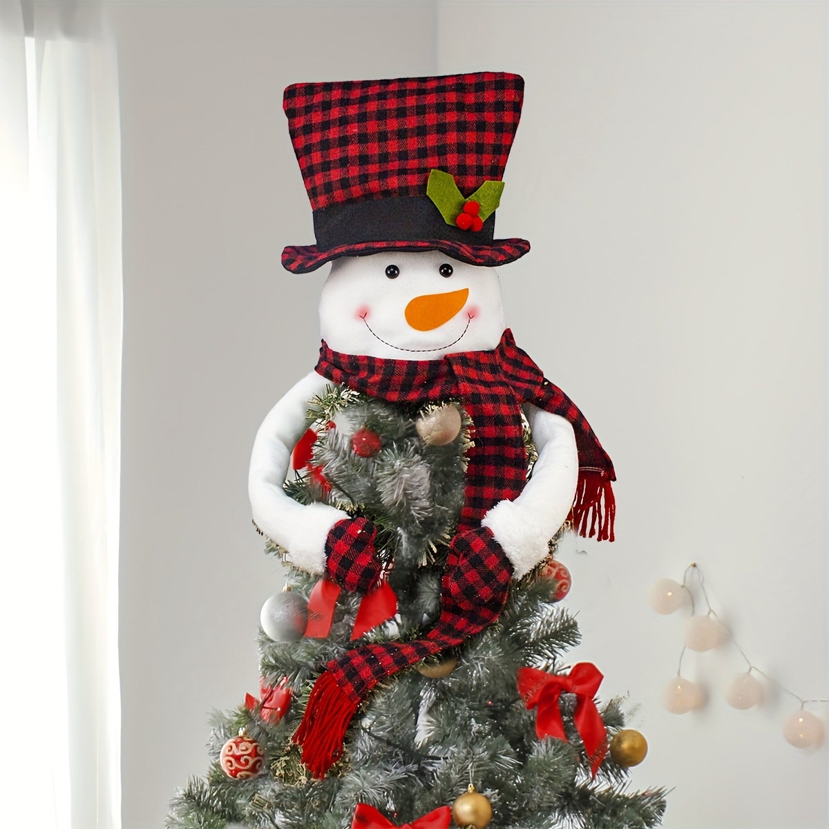 TEMU Christmas Decorations; Santa Claus Home Christmas Tree Decorations; Christmas Tree Topper Star; Snowman Decorations; Christmas Tree Decorations