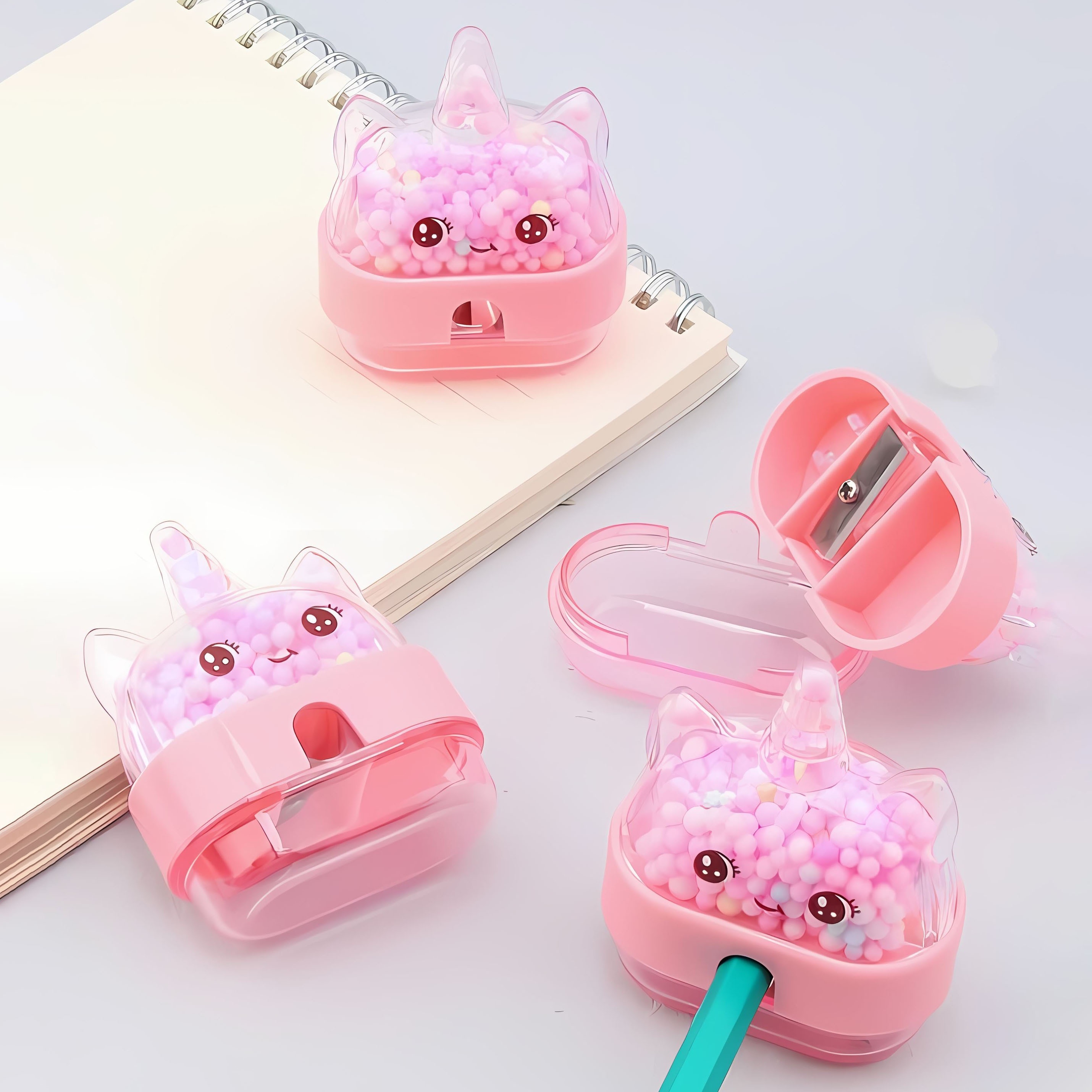 1PC Cartoon Animal Manual Pencil Sharpener, Dual-Hole Design ? Easy to Use & Durable | Ideal for Students and Professionals | Essential Drawing Tool| Suitable for School or Office | Gift