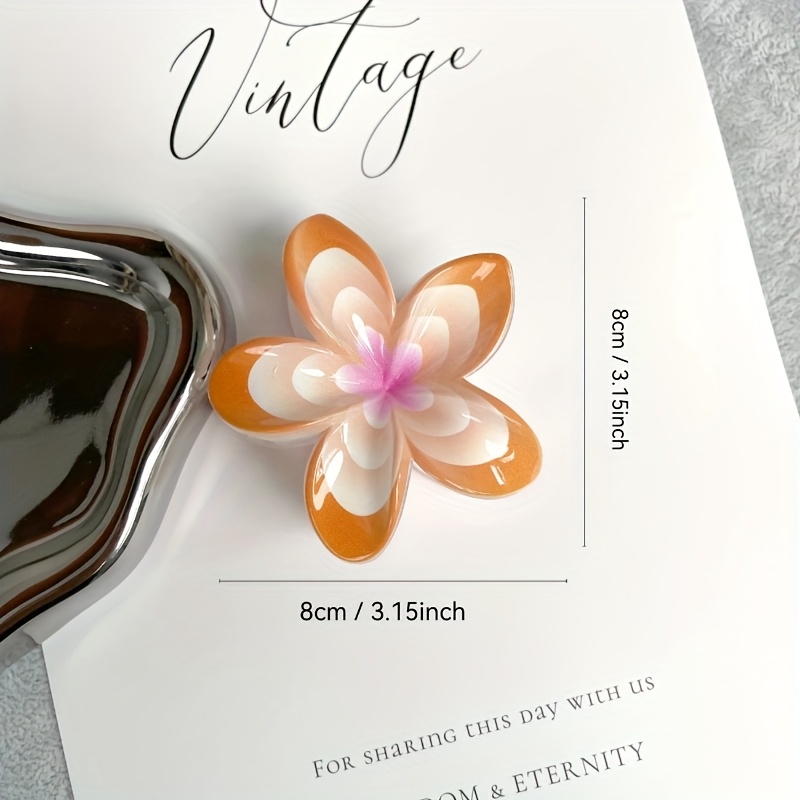 12pcs elegant plaited hair clips with vibrant hibiscus floral prints bohemian style hair accessories for women secure hold for updos ponytails buns valentines day gift idea cute hair clips bunmaking accessories   design durable clips Product details 3