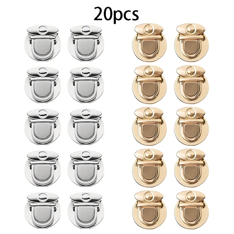 E-shop 20 Stück Eisen Twist Lock Verschluss, Metall Schnabelverschluss, Sichere Snap Insert für Bastelarbeiten, Handtaschen, Umhängetaschen,